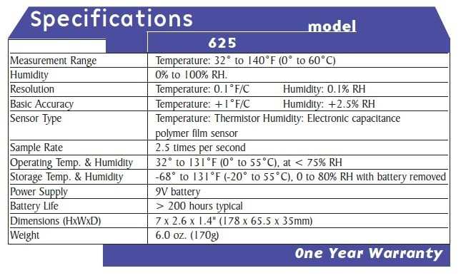 BK Precision model 625 specificatii tehnice