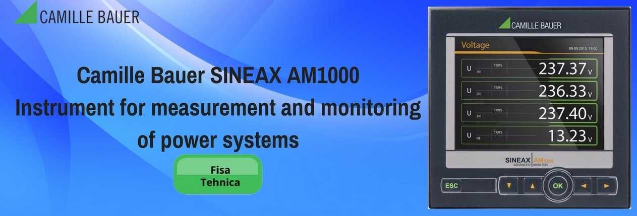 Camille Bauer SINEAX AM1000 Instrument for measurement and monitoring of power systems