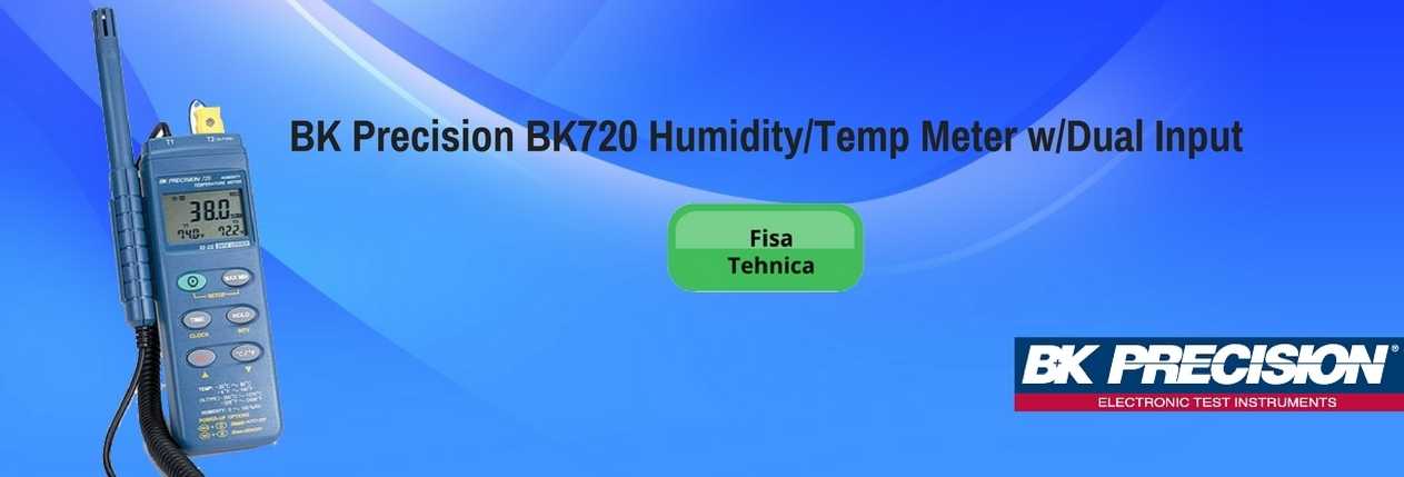 BK Precision BK720 Humidity Temp Meter Dual Input