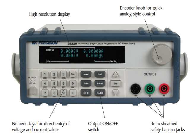 BK Precision 9120A-9121A-9122A-9123A-9124 Front Panel BK Precision 9120A-9121A-9122A-9123A-9124 Front Panel