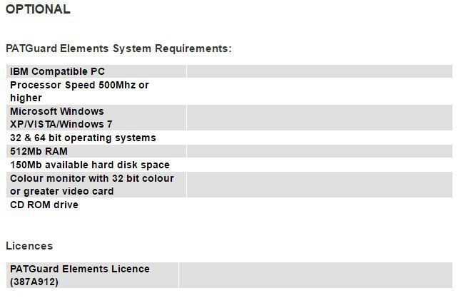 Seaward PrimeTest 100 PAT Testing Kit Technical specifications3