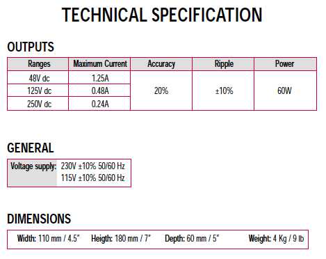 PTE-FCG Battery Simulator Specificatii tehnice