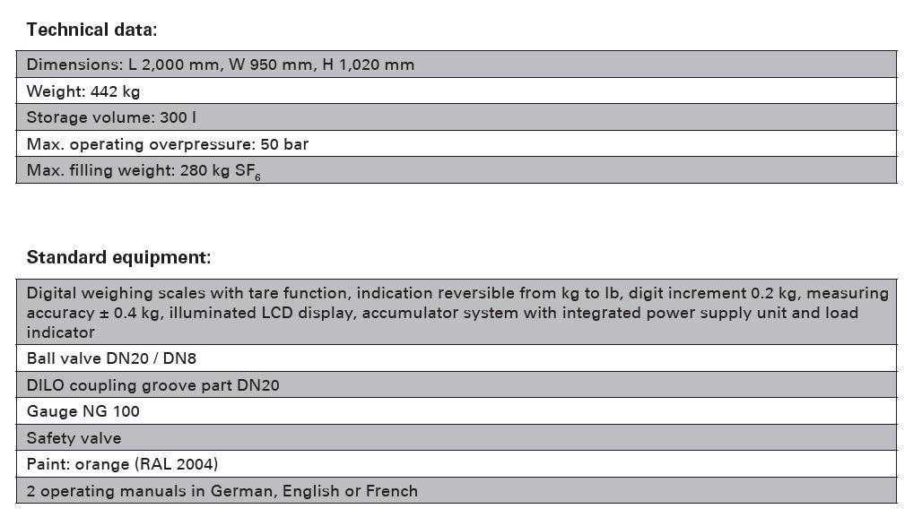 DILO Storage volume 300 l Date tehnice
