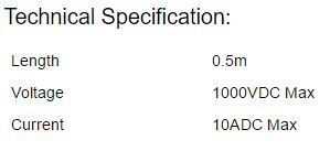 Seaward MC4 Leads Tech spec1