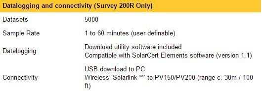 Seaward Solar Survey Multifunction Solar Irradiance Meters tech spec2