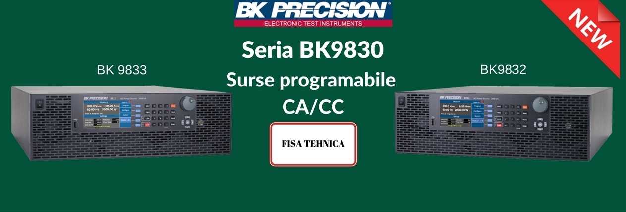 BK PRECISION Seria BK9830 BANNER PRODUS NOU
