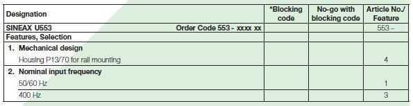 SINEAX U553-1_specs
