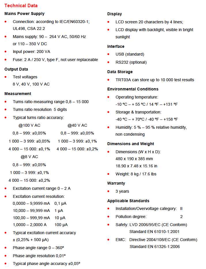 trt03a specificatii tehnice