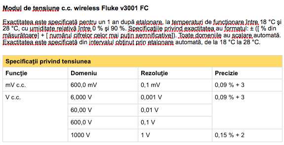 fluke v3001 modul tensiune