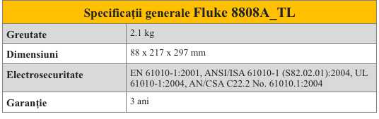 Fluke 8808A_TL Specificatii gen