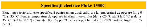 fluke 1550c spec electrice