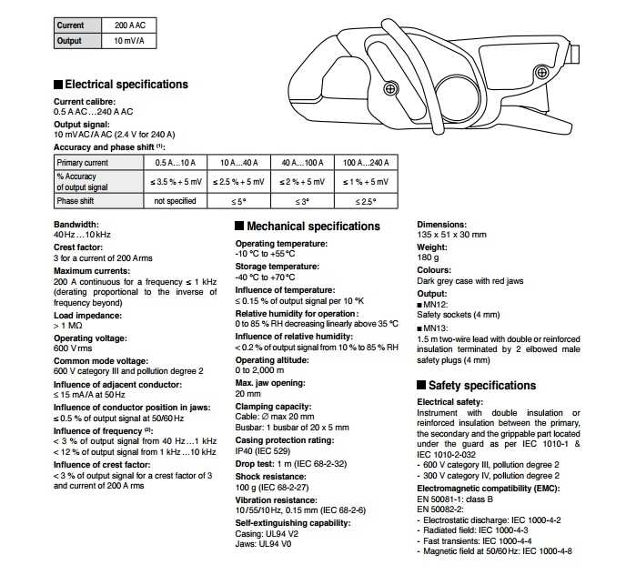 Chauvin Arnoux Cleste MN13 specificatii tehnice