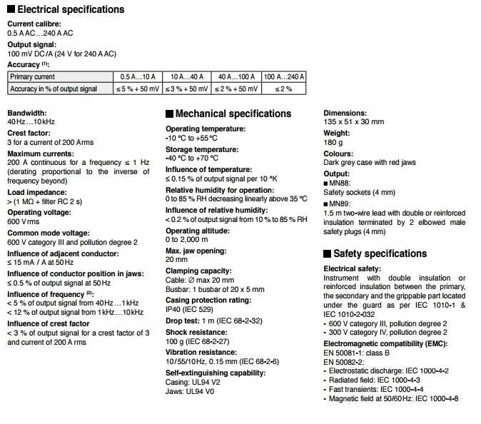 Cleste MN89 specificatii tehnice