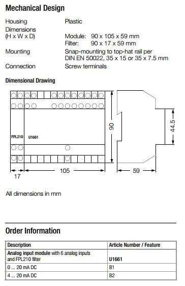 U1661_tech data