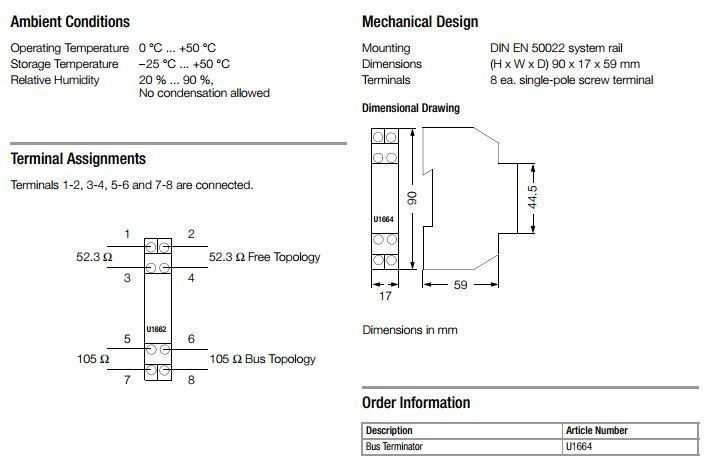 U1664_tech data