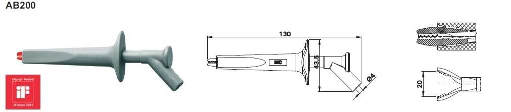AB200 Clips de test multi contact