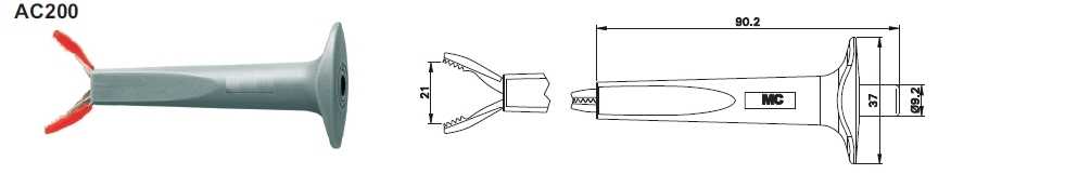 AC200 Clips cu falci push-on multi contact