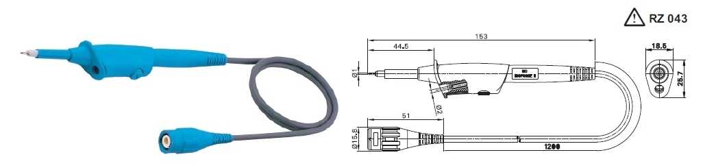 Isoprobe II - 100;1 Sonda de testare 100:1, de inalta frecventa, protejata multi contact