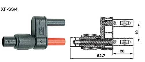 XF-SS/4 Adaptori cu doi poli multi contact