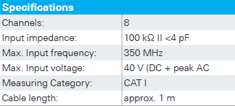 HO3508 Active 8 Channel Logic Probe for HMO series fisa tehnica