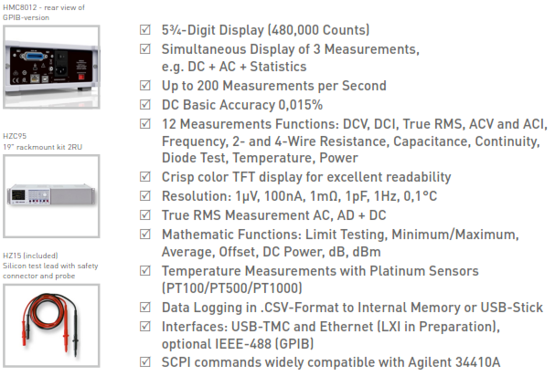 SPECIFICATII HMC 8012