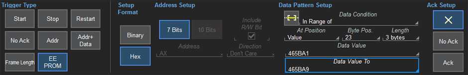 Teledyne LeCroy I2Cbus TD Declansare