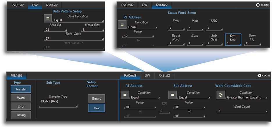 Teledyne LeCroy MIL-STD-1553 Trigger Decode Functii