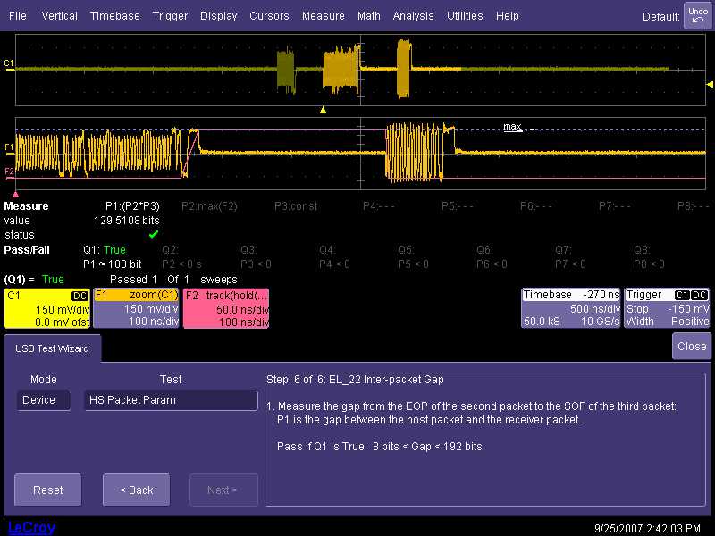 Teledyne LeCroy QPHY-USB2 Analiza