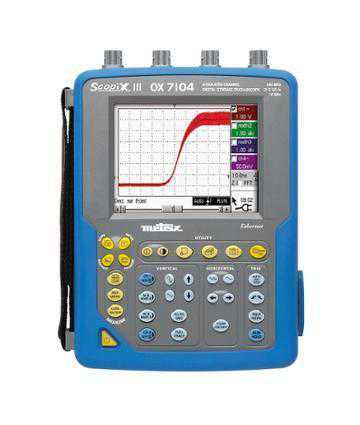 Osciloscoape Portabile Metrix OX 7104 CSDO Osciloscop cu 4 canale 100 MHz, 600 V si memorie extinsa de 50k